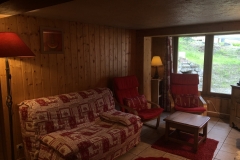 The lounge area of the chalet